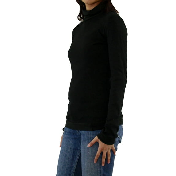 Ladies Supersoft Cotton Long Sleeve Top Turtleneck
