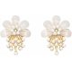 thumbnail image 1 of Shell Pearl Flower Stud Earrings for Women Girls Gold Plated White Flowers Tassel Imitation Pearls Dangle Earring Elegant Wedding Birthday Party Chris, 1 of 4