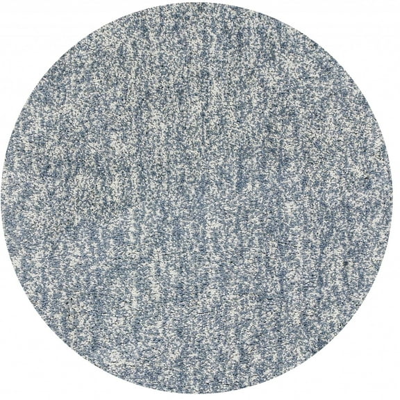 8' Slate Grey Heather Round Indoor Shag Rug