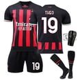thumbnail image 1 of 22Black 19A2023 Conjunto de uniformes de fútbol para niños de nuevo diseño con protectores de calcetines y rodillas para niños y niñas Ibrahimovic 11 # Theo 19 # Juego de camiseta del equipo de fútbol para esquí esquí Gafas de esquí, 1 of 1