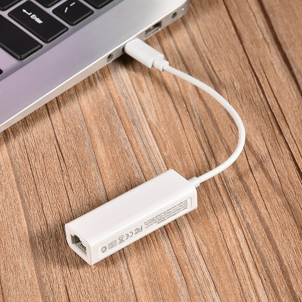 Adaptador USB C A Ethernet, USB 3.1 Tipo C A RJ45 Ethernet A USB C Adaptador USB A Ethernet Con Convertidor de Adaptador de Red Lan Ethernet de 100 Mbps Para Computadora Portátil