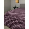 thumbnail image 2 of Checkered Down Alternative Comforter, Purple and White Colored Gingham Checks Rows Picnic Theme Vintage Style Print, Microfiber Quilt for All Season, 5 Sizes, Purple White, by Ambesonne, 2 of 3