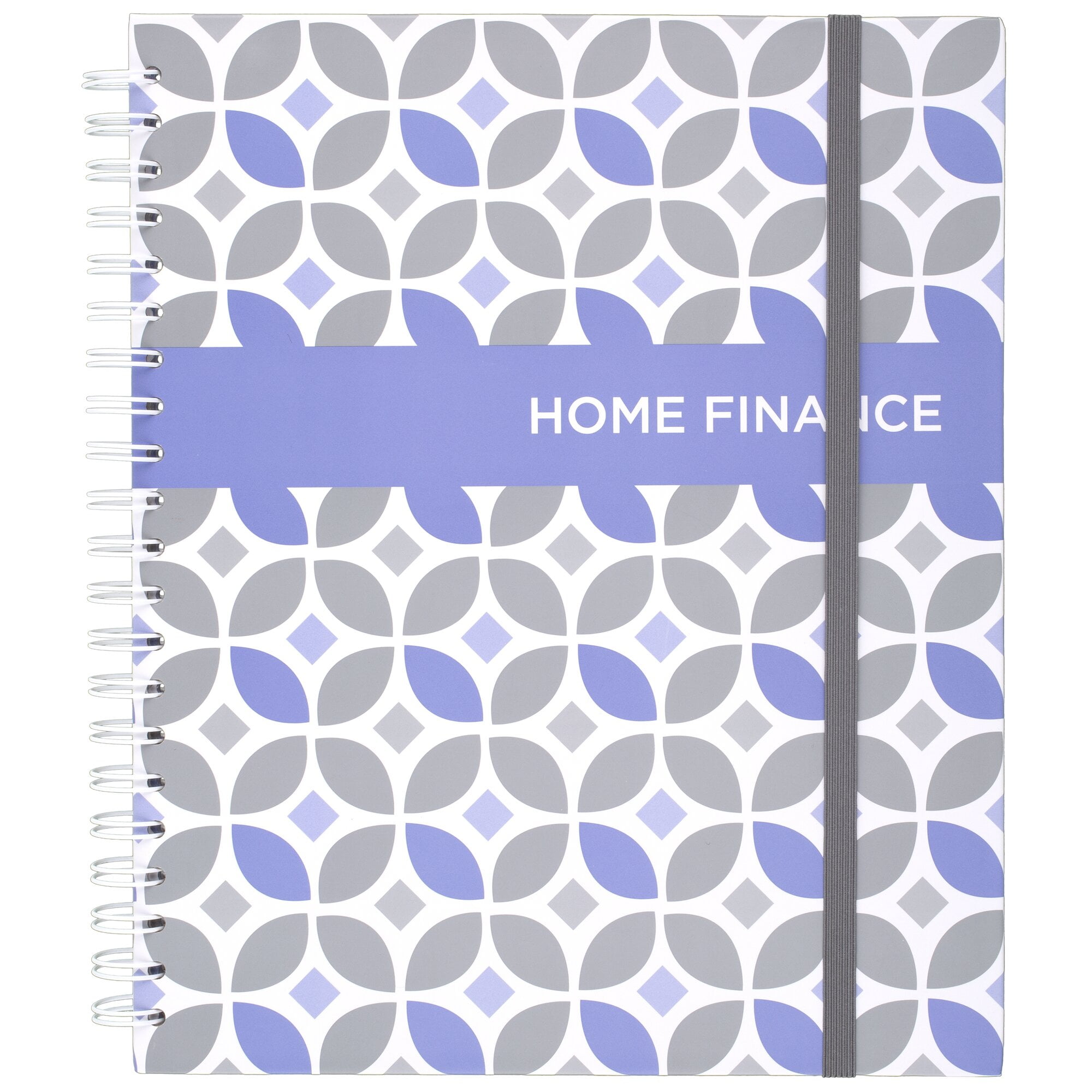 Pack of 2 Flowers On Blue and White Stripes Home Finance & Bill Organizer with Pockets 