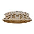 thumbnail image 3 of Dark Beige and Gold Lattice Velvet Throw Pillow, 3 of 3