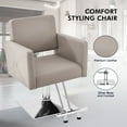 thumbnail image 4 of Gray Hydraulic Barber Chair with Back Cover for Hair Stylist Beauty Salon Equipment, 4 of 18