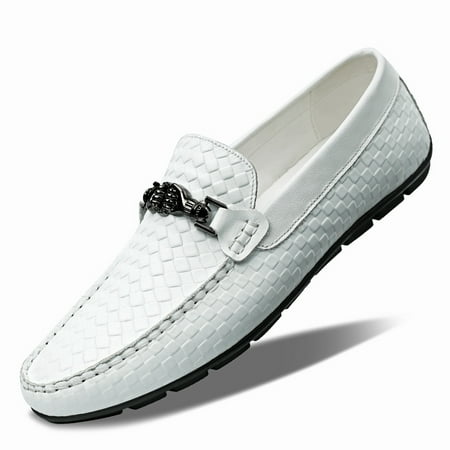

Men‘s Plaid Leather Bit Loafers Autumn/Winter