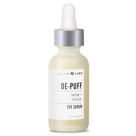 Valjean Labs DePuff Eye Serum, Caffeine Collagen, Helps to Reduce Under Eye Puffiness and Combat Signs of Aging, 1 oz
