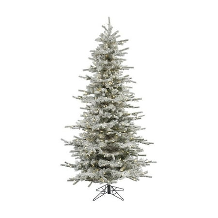 Vickerman Pre Lit 45 Flocked Slim Sierra Artificial Christmas Tree LED Warm Vickerman Pre Lit 45 Flocked Slim Sierra Artificial Christmas Tree LED Warm