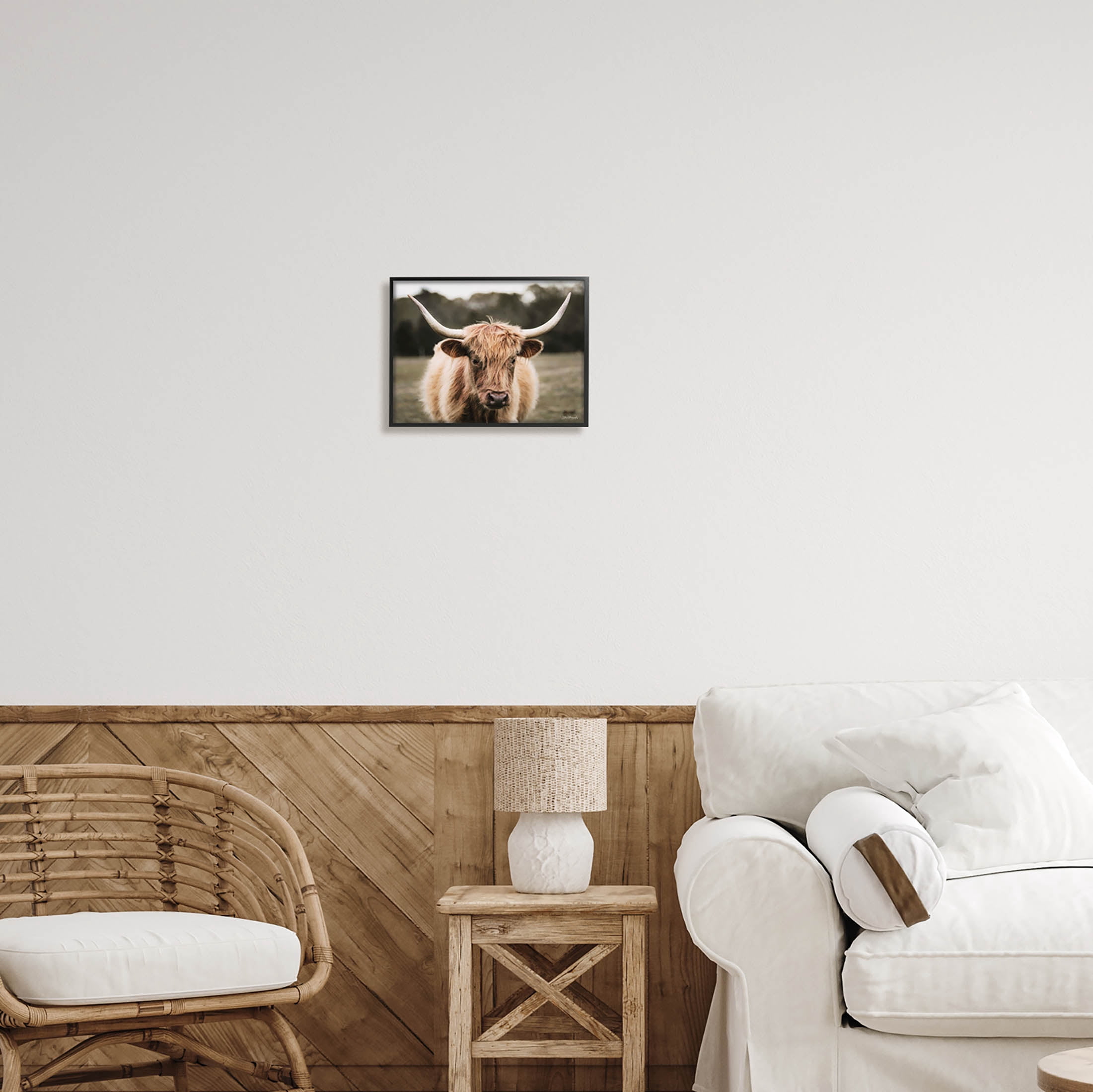 Stupell Industries Peaceful Cattle Rural Open Farmland Photograph Black Framed Art Print Wall Art, Design by Dakota Diener