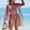Red, variant on Abomasnow Women's Bathing Suits Outfits 3 Piece Long Sleeve Kimono Swimsuit Cover Up with Tankini Sets Long Cardigan Open Front Swimwear