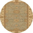 thumbnail image 1 of Ahgly Company Indoor Round Abstract Chocolate Brown Oriental Area Rugs, 7' Round, 1 of 6
