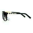 thumbnail image 3 of SA106 Luxury Designer Rectangular Horn Rim Gradient Lens Bling Sunglasses Black Brown, 3 of 4