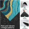 thumbnail image 3 of Blue Gold Wave Marble Pattern Kitchen Rugs Sets Of 3,Kitchen Runner Rugs Non Skid Washable,Decorative Kitchen Floor Mats for Kitchen,Sink,Laundry,17"x30"+ 17"x47" + 17"x59", 3 of 6