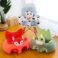 thumbnail image 4 of Sioweci Baby Sofa Chair Cartoon Animals Baby Seat with Leg Holes Handles Non-Slip Bottom Sofa Chair with Back Support for Infants Sitting Up Elephant Size B, 4 of 13
