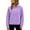 Purple, variant on IUYRTFE Women's Half Zip Fleece Pullover Sweatshirt with Pockets Stand Collar Long Sleeve Casual Warm Top for Fall and Winter