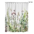 thumbnail image 2 of Cortina de ducha, cortinas decorativas de baño con flores y hojas de acuarela, tela a prueba de moho, pantalla para bañera, decoración para el Juegos de accesorios de baño flores y arboles 180*180 Monstrate HA071403-18, 2 of 6