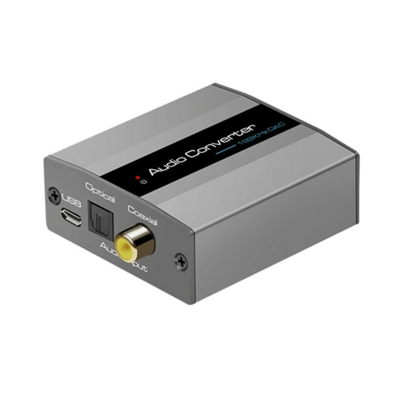 Digital to Analog Audio Converter 192kHz DAC Coaxial and Optical Adapter for Home Cinema Systems