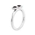 thumbnail image 4 of AMÉTHYST Bague double coeur 2/5 carat (CTW) en argent sterling, 4 of 4