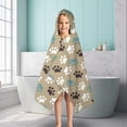 thumbnail image 6 of Paw Prints Hooded Bath Towel，50"x30" for Ages 3 To 12 Kids, Quick Dry Lightweight Soft Microfiber Hood Beach Towel Cover Up for Kids, 6 of 7