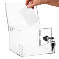 thumbnail image 1 of Ballot Box Vote Box Suggestion Box Lockable Charity Collection Box Donation Box Clear Fundraising Box, 1 of 4