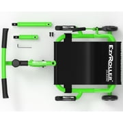 EzyRoller: Classic - Green - Ride-On Scooter, Cambering Motion, Pedal Free Cart, Hand Brakes, Extendable Frame, 154lb Capacity, Kids Ages 4+