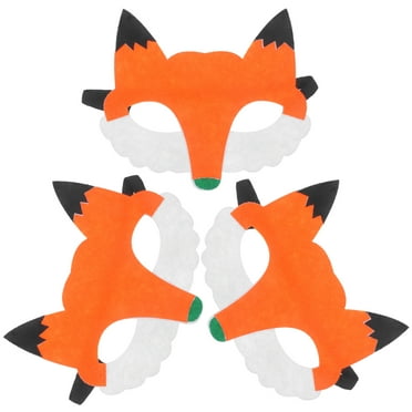 3 Pcs Party Mask Fox Halloween Animal Cosplay Masquerade Non-woven Fabric Child