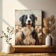 thumbnail image 6 of Qisvanset 12x16 Inch Framed Canvas Wall Art Border Collie Herding Sheep Vintage Farmhouse Animal Art, 6 of 8