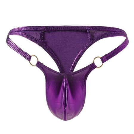 Yuhangmm Men s Solid Color Sexy Underwear Ring Hollow Underwear Thong Lingerie Chemise for Women