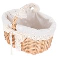 thumbnail image 3 of 1pc tejido de picnic Cesta de picnic Hogar Snacks Sencillo Canasta Cesta de la verdura, 3 of 6