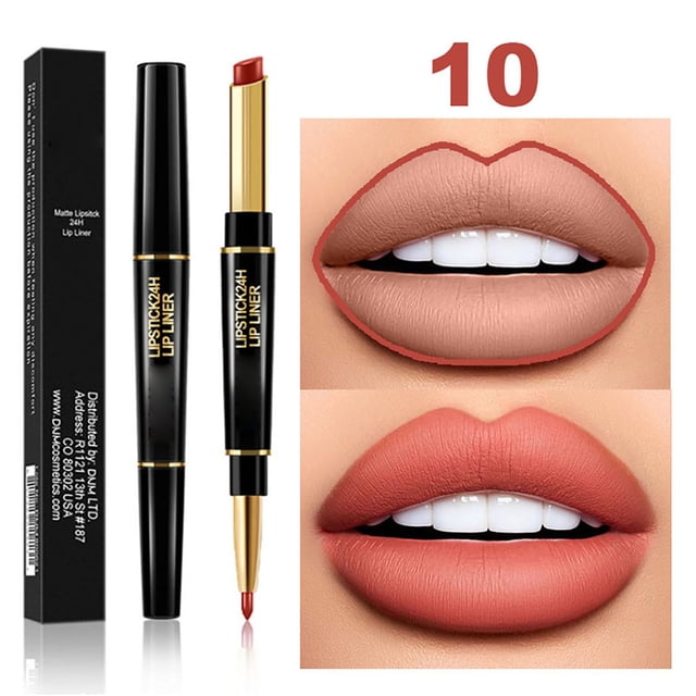 Xihbxyly Set de Color Labial, Barra de Labios y Delineador de Labios de 24 Horas de Duración, Fórmula Hidratante de Larga Duración, Delineador de Labios de Aplicación Precisa, para Uso Diario o Ocasi