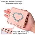 thumbnail image 3 of Fashion Blue Heart Decal Metal Cigarette Case 84 mm 3.34 inch Extra Large 20pcs Capacity,RFID Blocking Credit Card Wallet (Rose), 3 of 7