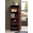 thumbnail image 3 of Hodedah 4 Shelf 4 Door Multi-Purpose Wooden Bookcase in Mahogany Finish, 3 of 5