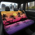thumbnail image 7 of CHAQLIN Tropical Sunset Silhouette Rear Seat Covers for SUV, 2 Piece Elastic Long Rear Backseat Covers Soft Stretch Car Seat Covers, 7 of 7