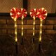 thumbnail image 5 of Bewildely Light Solar Garden Patio Lámpara de césped Pathway Candy Night Paisajismo Iluminación Decoración Suelo Inserción Recargable Iluminación y accesorios Rojo Bewildely HA072962-02, 5 of 6