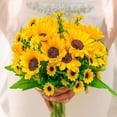 thumbnail image 2 of Ramos de girasoles artificiales ShuxiuWang 2 ramos 7 flores Por ramo, 2 of 5