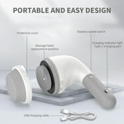 NEXPURE Handheld Neck Back Massager, 8 Massage Heads, 6 Modes for Men & Women, White