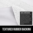 thumbnail image 5 of Bath Rug 24x17, Thick Soft Absorbent Chenille, Rubber Backing Quick Dry Microfiber Mats, Machine Washable Rugs for Shower Floor, Bathroom Runner Bathmat Accessories Decor, White, 5 of 6