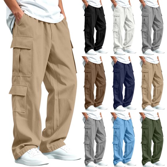 Falkdiz Fashion Pants for Boys Outdoor Solid Color Pockets Pantalones Straight Leg Stylish Relaxed fit Boys Trousers Winter, Army Green, Size: 5-6 Years