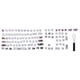 thumbnail image 1 of Teclas PBT Sublimación de 5 caras Tapas de teclado de 110 teclas para teclados ópticos mecánicos (inglés coreano), 1 of 5