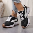 thumbnail image 2 of HEWUQI Platform Bowling Shoes for Women Wedge Breathable Sneakers Lightweight Casual Running Comfortable Walking Tennis Shoes Black Size 6, 2 of 5