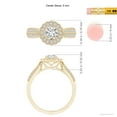 thumbnail image 5 of ANGARA Natural Diamond Floral Halo Engagement Ring in 14K Yellow Gold for Women (Size-5mm| Color-H| Clarity-SI2) | April Birthstone, Anniversary, Jewelry Gift for Women | Natural Diamond Ring, 5 of 10