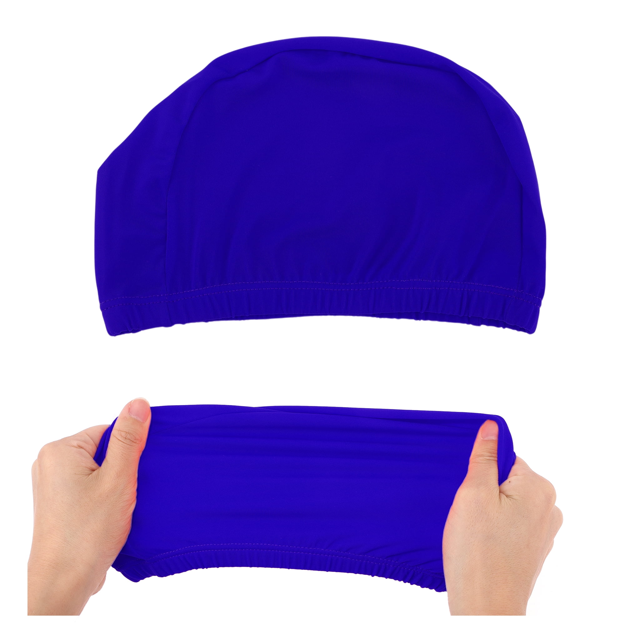 Unique Bargains Elasticity Swim Cap Measuring for Comfortable Fit Blue