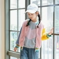 thumbnail image 4 of Otqutp Toddler Breathable Coat Toddler Kids Girls Casual Zip Up Sports Splicing Jacket Coat Long Sleeve Thicken Outerwear Snowsuit Pullover Tops, 4 of 9