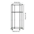 thumbnail image 3 of HOZVOMI Double Layer Hexagonal Rotating Floor Standing Clothes Hanger, Movable Indoor Clothes Drying Rack for Home and Dormitory, 3 of 6