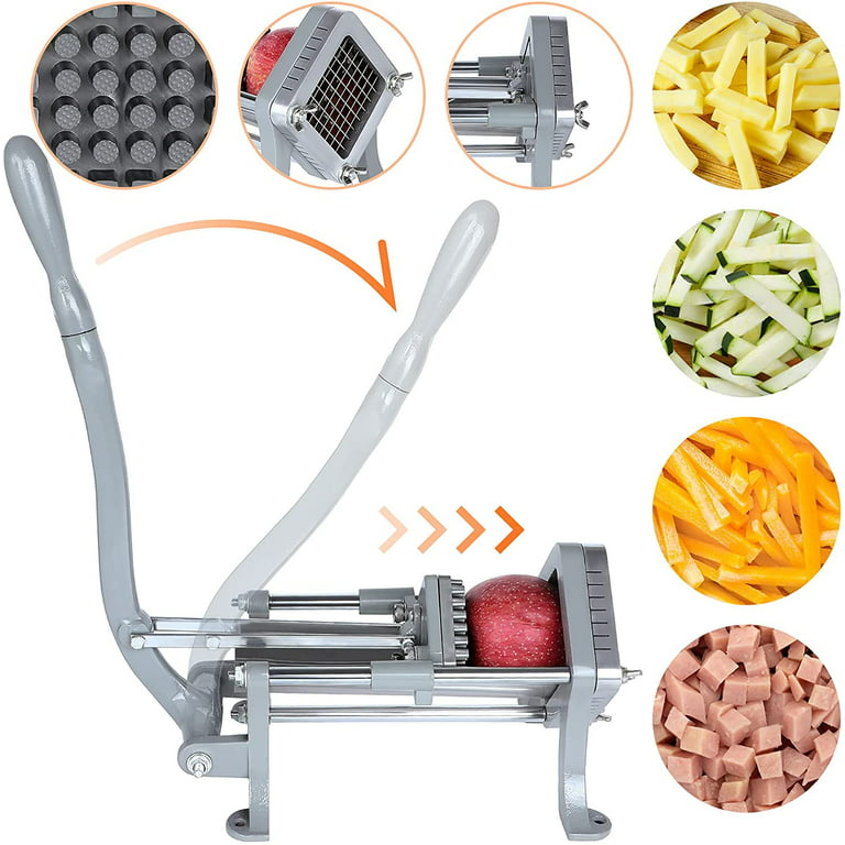 Commercial Grade Potato French Fry Cutter and Slicer with 3/8 inch, Nibiuht  Heavy Duty Potato Cutter Stainless Steel Blade Great for Potatoes Carrots