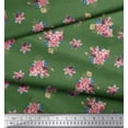 thumbnail image 2 of Soimoi Poly Georgette Fabric Leaves & Floral Print Fabric by The Yard 52 Inch Wide, 2 of 3