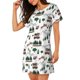 thumbnail image 2 of Balery Camping Caravan 2 Camisón de manga corta con cuello redondo para mujer, cómodo y elegante., 2 of 6