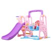 Cjhdym Toddler Slide, 3 in 1 Slide Swing Climber Playset, with Basketball Hoop, Indoor Outdoor Playground for Kid Toddler Unisex - Pink