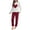 Wine, variant on Lopecy-Sta Women's Soft Pajamas Ribbed Pajama Set 2 Piece Long Sleeve Top and Pants Loungwear Cute Pjs Lounge Set Home Warm Wear for Winter