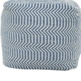 thumbnail image 6 of DecMode Blue Fabric Pouf, 6 of 9